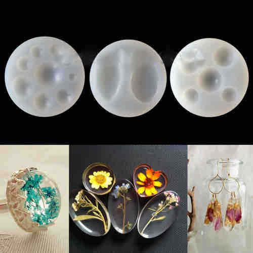 Resin Jewellery Mould, Oval Drop, 8.7cm, 1 pc