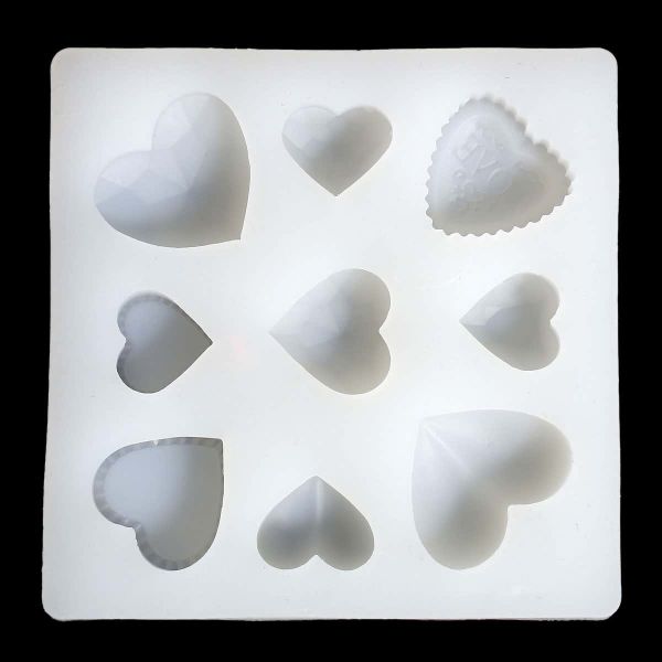 Resin Jewellery Mold for Making Hearts