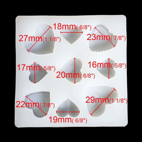 Resin Jewellery Mold for Making Hearts