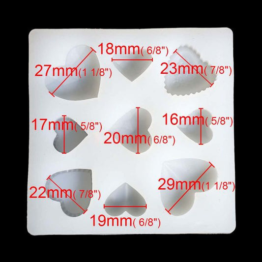 Resin Jewellery Mold for Making Hearts