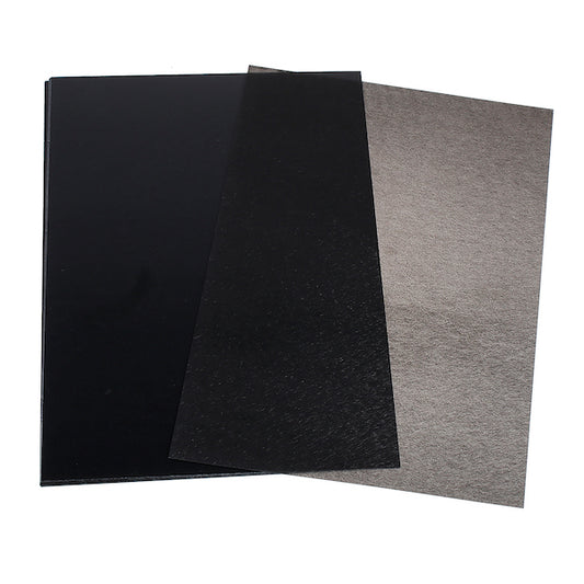 Shrink Plastic - Rectangle Black 29 cm x 20cm, 3 sheets
