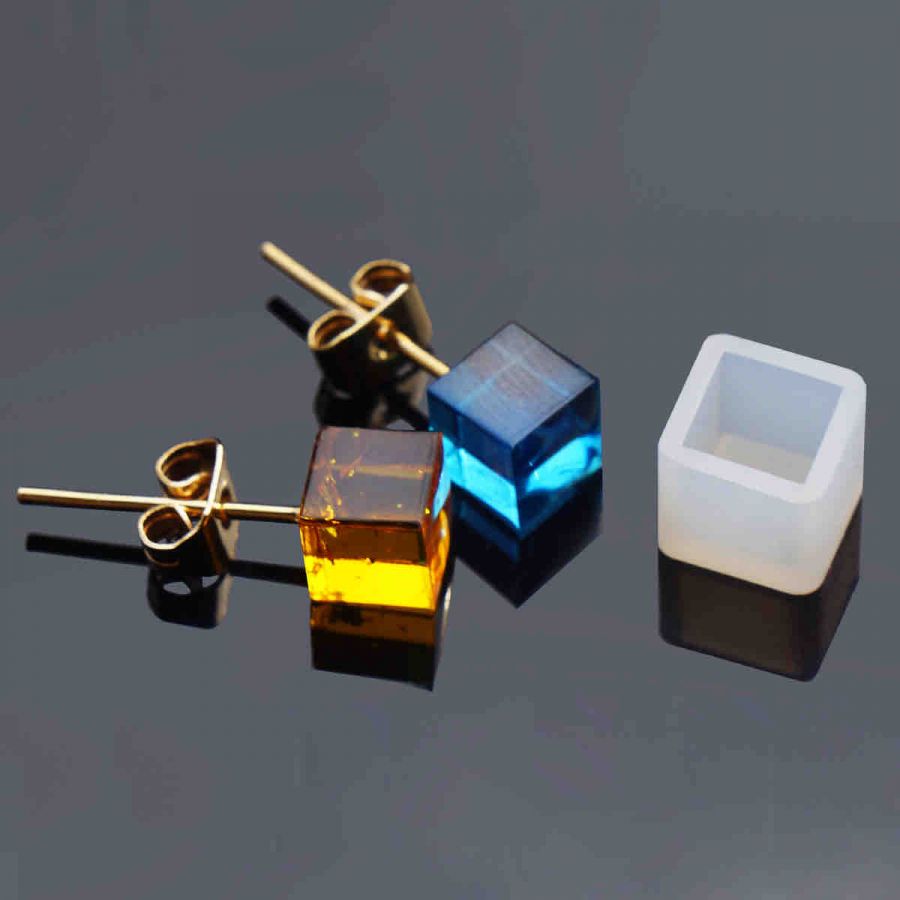 Resin Jewellery Mould, Cube, 7mm x 7mm, 5 pcs
