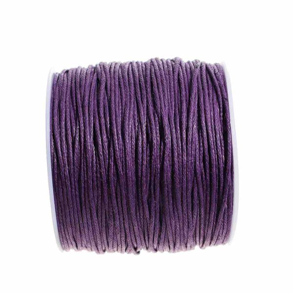 Waxed Cotton Cord, Purple 1mm, approx 100 yards