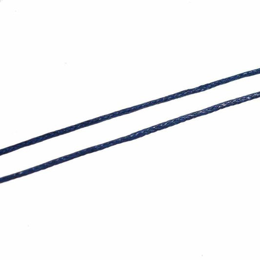 Waxed Cotton Cord, Dark blue, 1mm, approx 100 yards