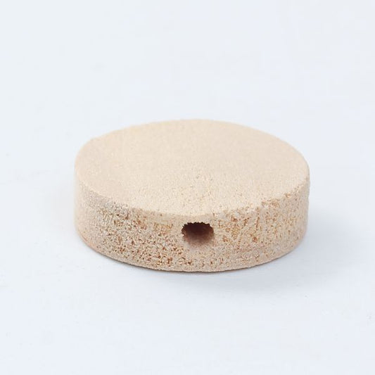 Wooden Beads, Flat Round 15mm. 50pcs Hinoki