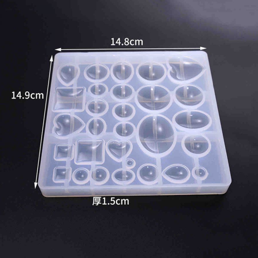 Resin Jewellery Mould, MIxed Shapes, 1pcs - Style 2