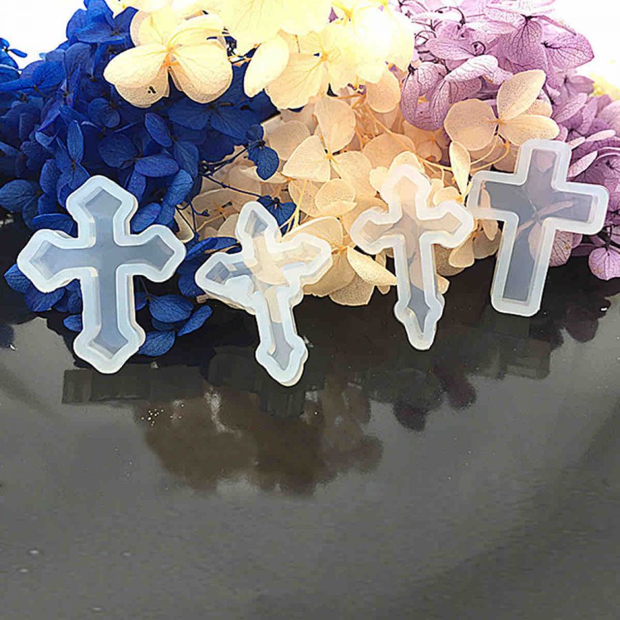 Resin Jewellery Mould, Cross, 38mm x 28mm, 1pcs