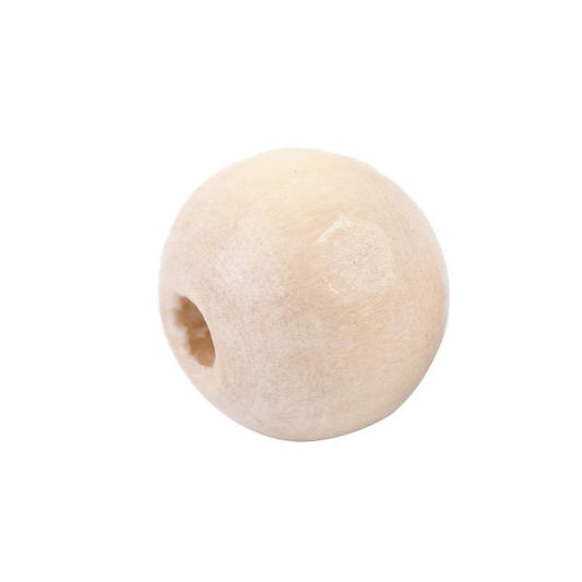 Wooden Beads Round, 10mm, Raw 200pcs - Slightly Varnished