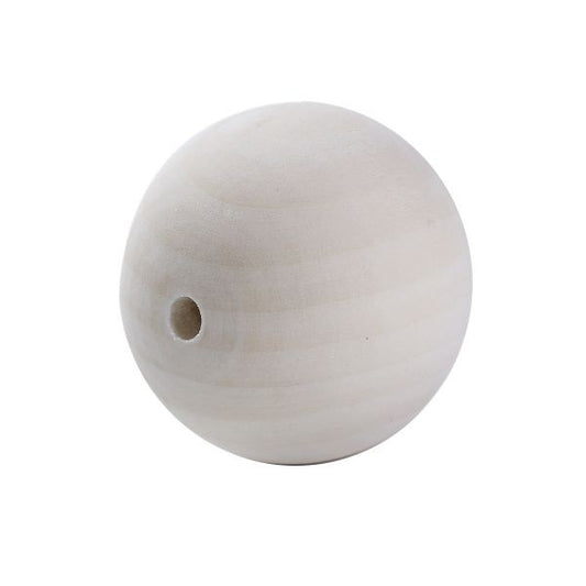 Wooden Beads Round, 43mm, Raw 5pcs  ** FAULTY BATCH**