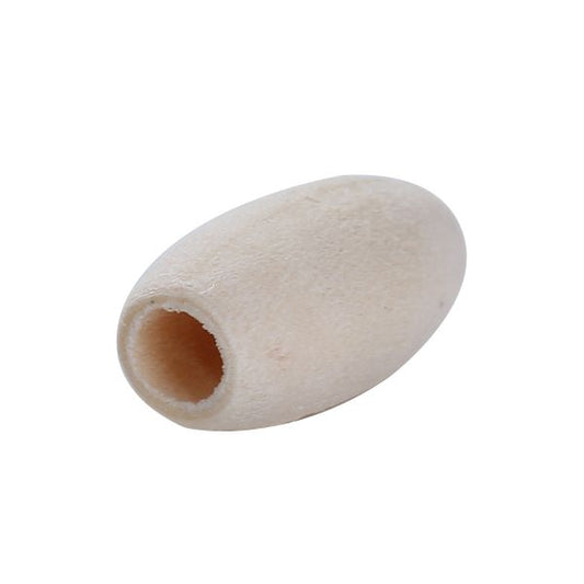 Wooden Beads Oval, 15x7mm, 300 pieces, Raw