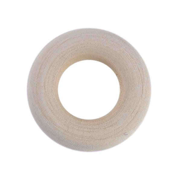 Wooden Rings Pendants Connectors - Circle Ring Natural, 25mm Dia, 50PCs