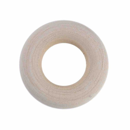 Wooden Rings Pendants Connectors - Circle Ring Natural, 25mm Dia, 50PCs
