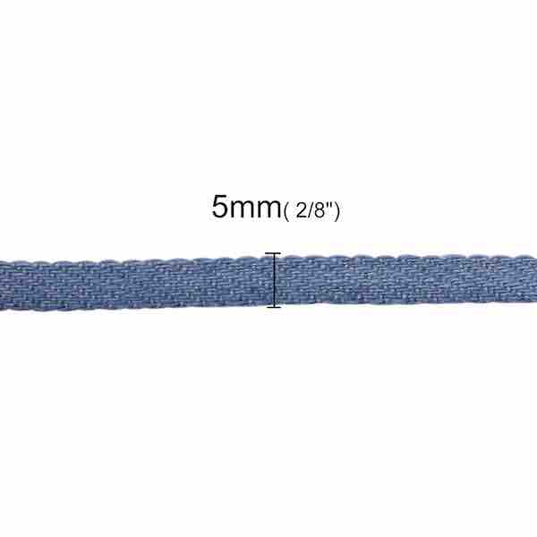 Denim Jewellery Cord Rope, Blue, 5mm, 5 Metres