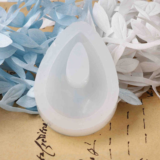 Resin Jewellery Mould, Drop, 55mm x 41mm, 2pcs