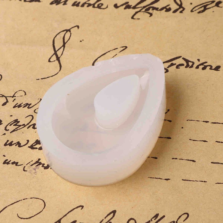 Resin Jewellery Mould, Drop, 55mm x 41mm, 2pcs