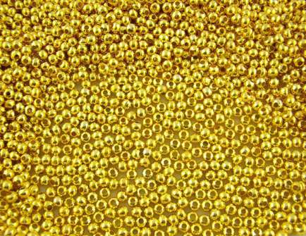 Gold Plated Metal Spacer Beads 3mm, 1,000pcs
