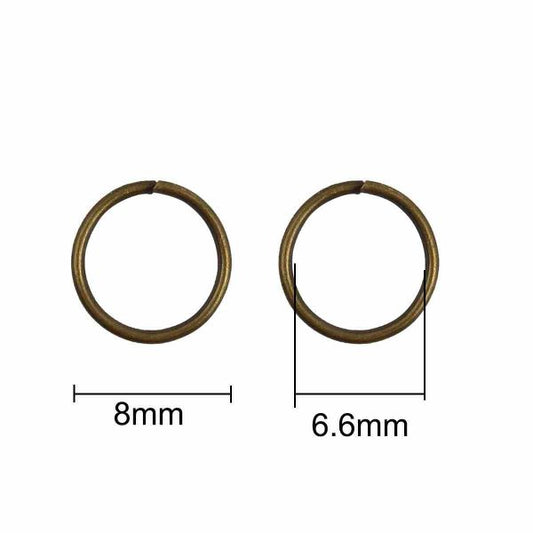 Jump Ring Kits, Mixed Opened 8mm, (900pcs) comes with container