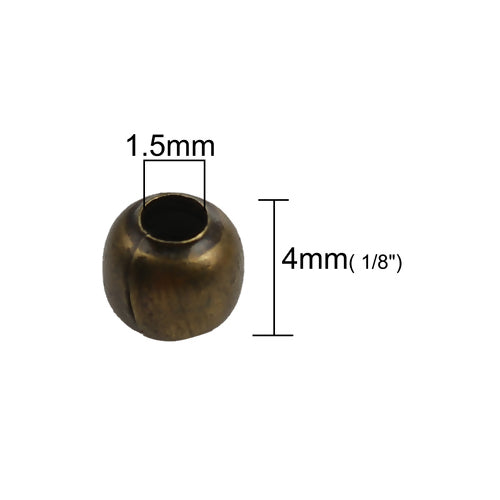 Metal Beads 4mm Kit Mixed, 948pcs, comes with container