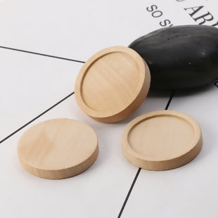 Wooden Cabochon Bezel Setting 35mm, (fits 29mm) Natural Wood, 20pcs