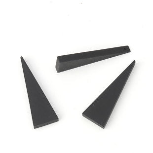 Wooden Beads, Triangle, Black, 41mm x 14mm, 30pcs