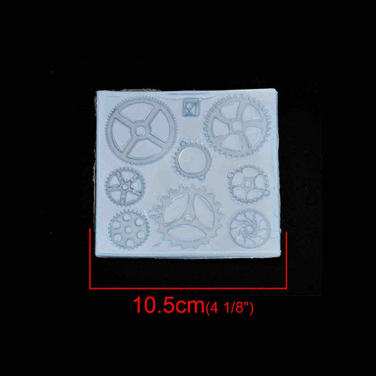 Resin Jewellery Mould, Mixed Gears, 1pc