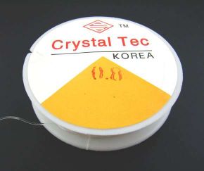 Stretch Translucent Elastic Beading Cord, Crystal Tec, 0.8mm, 10 metres