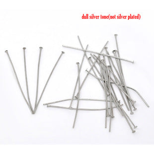 Head Pins, Antique Silver - Economy Range