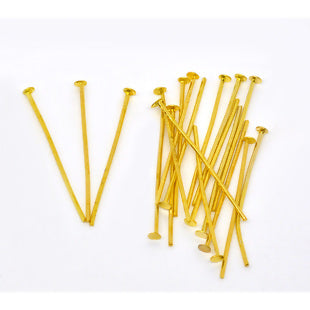 Head Pins, Gold Plate - Economy Range