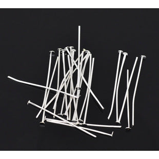 Head Pins, Silver Plate - Economy Range