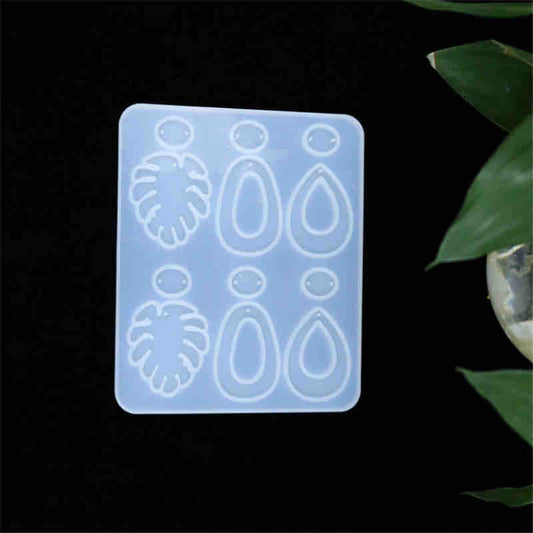 Resin Jewellery Mould, Mixed Shapes Earrings, 1pc - Style 2