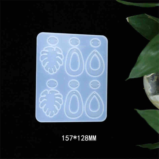 Resin Jewellery Mould, Mixed Shapes Earrings, 1pc - Style 2