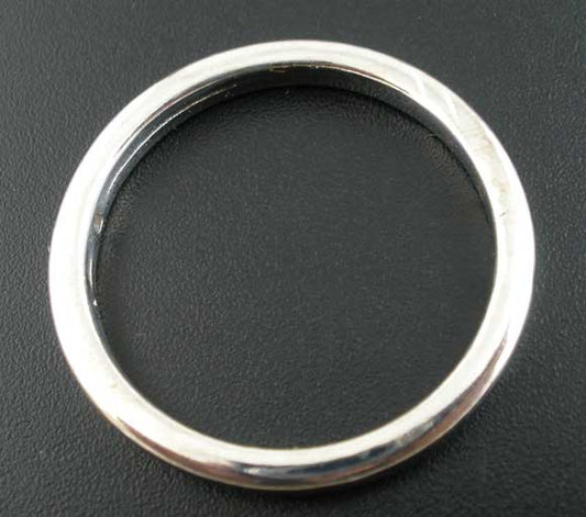 Antique Silver Circle Ring Acrylic Charm Bead 34mm Dia.  30pcs