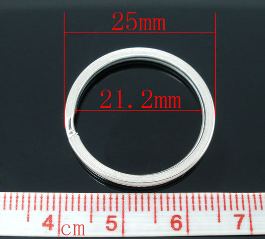 Split Rings, Antique Silver, 25x1.7mm, 20pcs