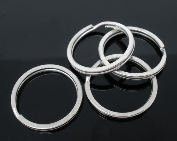 Split Rings, Antique Silver, 25x1.7mm, 20pcs