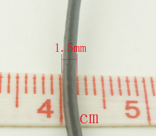 Leather Brown round, 1.5mm, 10 metres