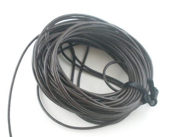 Leather Brown round, 1.5mm, 10 metres