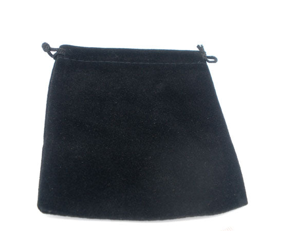Jewellery Gift Pouches, Velveteen Black, 12x 10 cm 10pcs