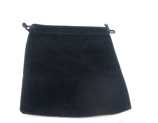 Jewellery Gift Pouches, Velveteen Black, 12x 10 cm 10pcs