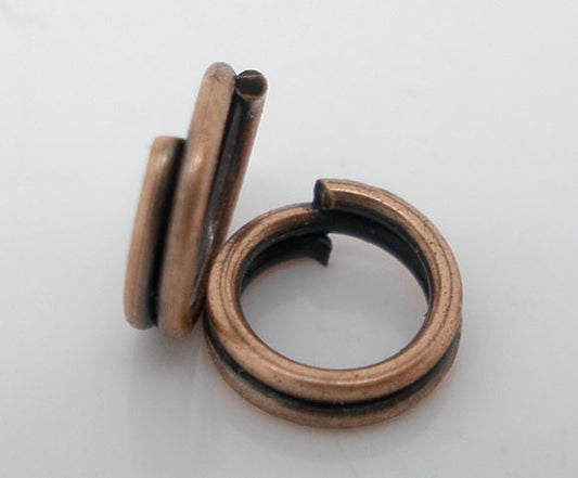 Copper Plate, Split Rings, 5mm, 1,000pcs