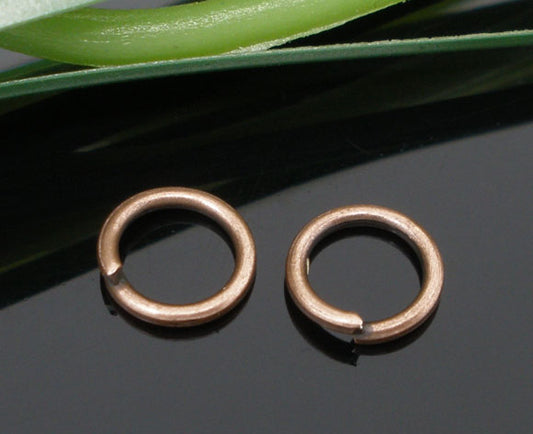 Copper Plate, Jump Rings, 6mm x 0.9mm, 1,000pcs