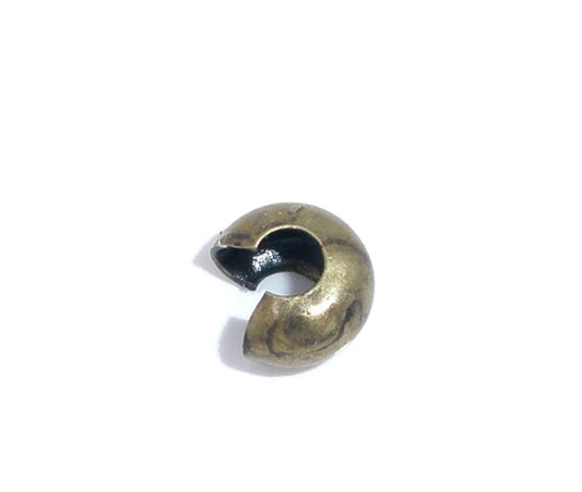 Crimps covers, antique bronze plated 5mm. 300pcs