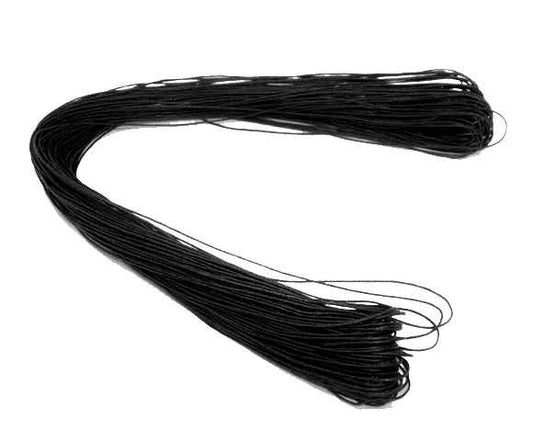 Waxed Cotton Cord, Black, 1mm, 80 metres