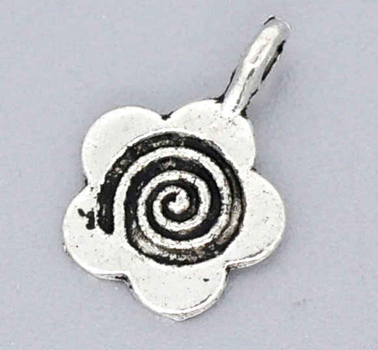 Antique Silver Plate, Bail 15 x 11mm, Bag of 100 - glue on bails