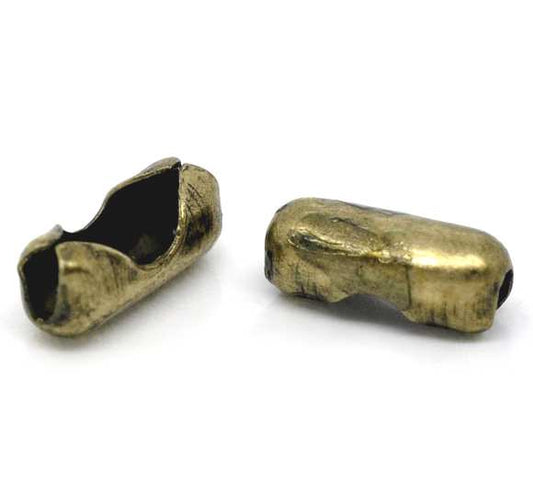 Antique Bronze Connector Clasps Fit 3.2mm Ball Chain 10x4mm, 300pcs