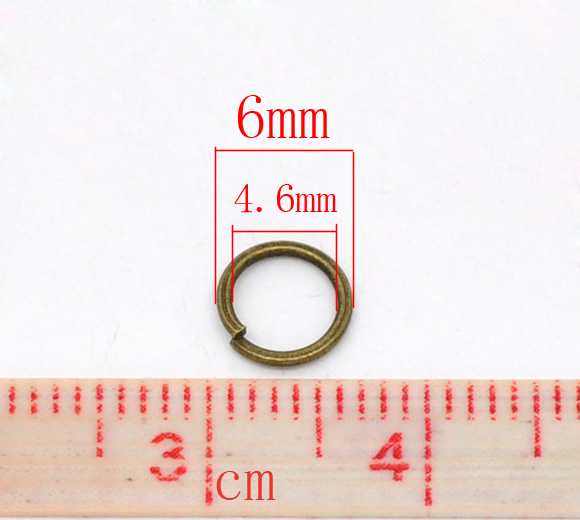 Jump Rings, Antique Bronze, 6mm, 1,000pcs