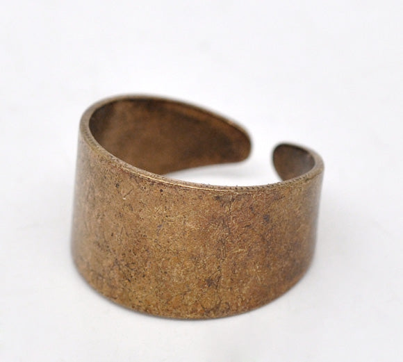 Ring Base blank Adjustable, Antique Copper 10pcs