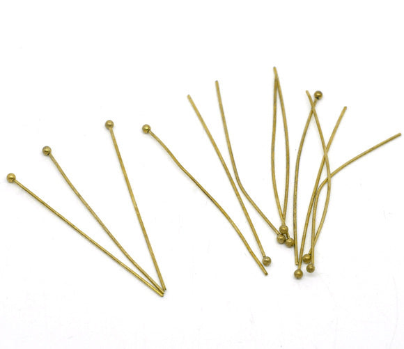 Ball Head Pins, Antique Bronze, 45mm x .7mm, approx 300pcs