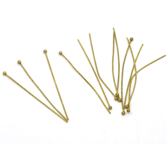 Ball Head Pins, Antique Bronze, 45mm x .7mm, approx 300pcs