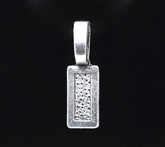 Antique Silver Plate, Bail 26 x 8mm, Bag of 50