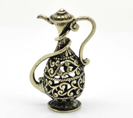 Antique Bronze Pot Charm Hollow Pendant, 4.9x3.2cm, 5pcs
